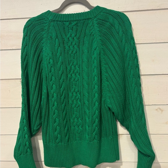 Ralph Lauren Black Label Green Crew Neck Cable Knit Sweater - Picture 9 of 15